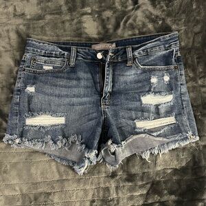 Just USA Denim Shorts Destructed Size 30